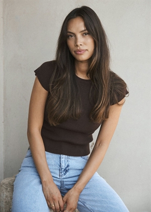 Tirra knit tee Brown Neo Noir 